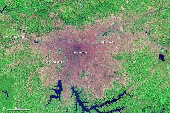 Sao Paulo mapy topograficznej