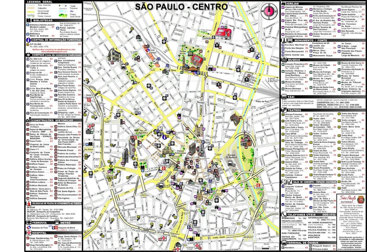 Sao Paulo mapie sklepu