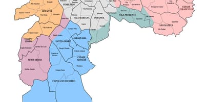 Mapa przedmieść Sao Paulo