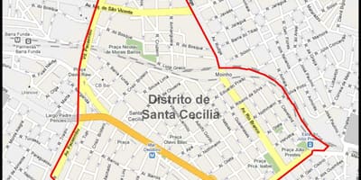 Mapa Santa Cecilia, Sao Paulo