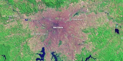 Sao Paulo mapy topograficznej