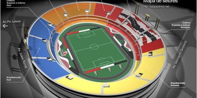 Stadion w Sao Paulo mapie