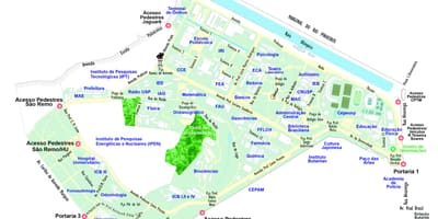 Sao Paulo szkolnej mapie
