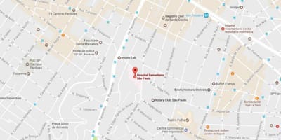 Szpitala w Sao Paulo mapie